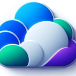 A blue, green, white, and purple icon representing OneDrive.