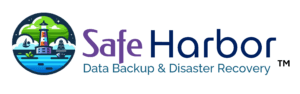 Safe Harbor Data Backup & Disaster Recovery™ logo: Lighthouse symbolizes cybersecurity guidance and data protection.