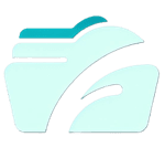A teal icon of a file folder representing file sharing messaging & collaboration features within Microsoft Teams.