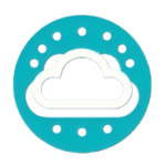 A white cloud icon meant to represent reliable uptime for the Matey service that facilitates messaging & collaboration.
