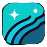 At teal rounded square image with upwards wave like lines extending from the bottom left corner to the top right. Meant to indicate "continuous updates".