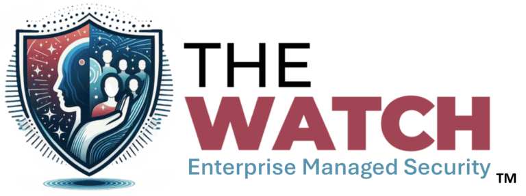 Jadex Strategic Group's logo of THE WATCH™ Enterprise Managed Security™ featuring a stylized shield with intricate designs symbolizing protection and cybersecurity.