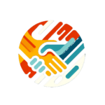 Colorful logo depicting two hands shaking, symbolizing improved collaboration for Jadex Strategic Group business service.